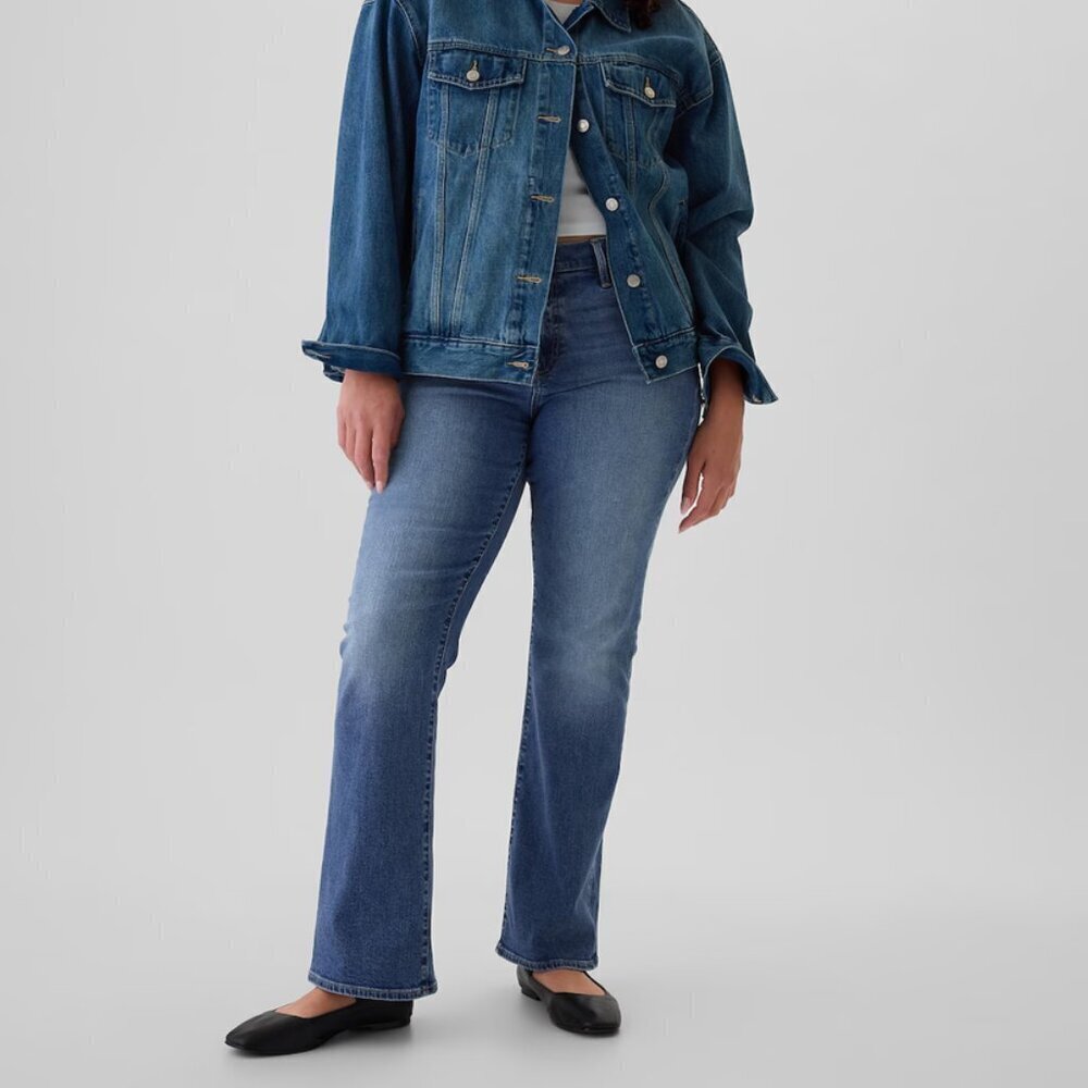 GAP jeans Womenâs 16 blue bootcut ankle classic comfort 5-pocket weekend denim